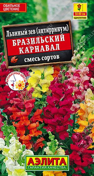 Львиный зев Бразильский карнавал /Аэлита/ 0,1г/ смесь h-85см d-3-4см