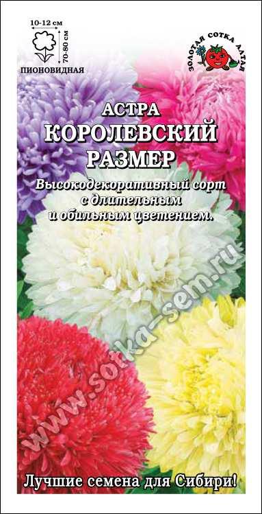 Астра Королевский размер смесь /Сотка/ 0,2г/ пион. 80см, d-12см/*1500