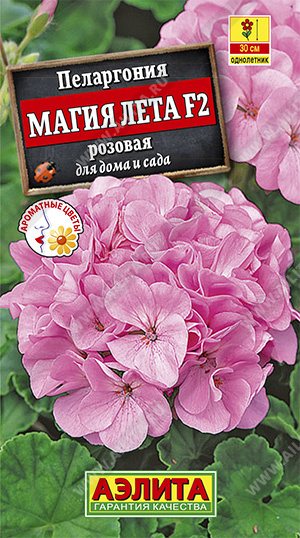 Комн: Пеларгония Магия лета F2 розовая /Аэлита/5шт