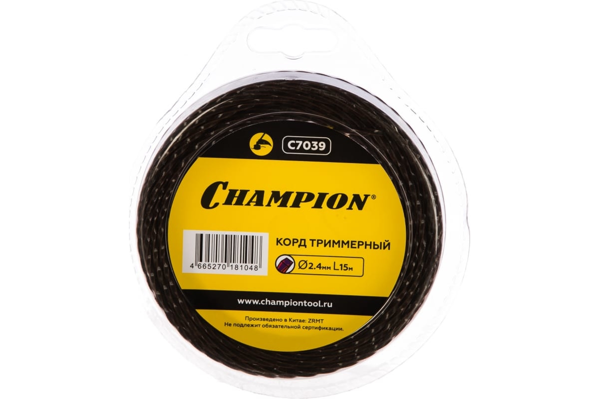 Корд трим.CHAMPION  Magic 2.4мм*15м (витой квадрат), CHAMPION, C7039