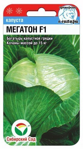 Капуста Мегатон F1 10шт б/к  (Сиб сад)