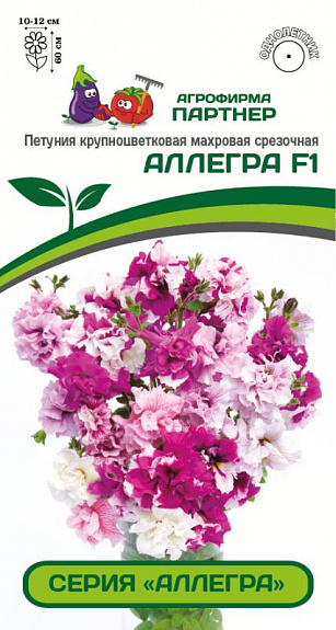 Партнер петуния серия "Аллегра" АЛЛЕГРА F1 / крупноцветковая махровая срезочнаял(5шт в амп)
