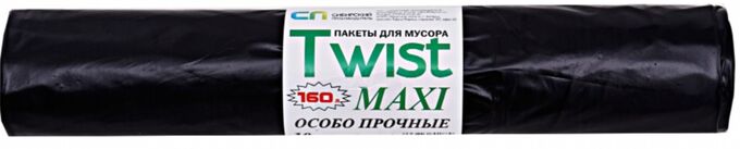 Мешок для мусора в рулоне TWIST MAXI 160л (780*1120*0,060мм) особо прочные
