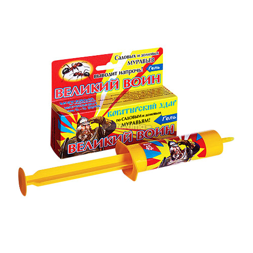 Великий Воин гель ШПРИЦ от муравьев /45 г/*60 шт