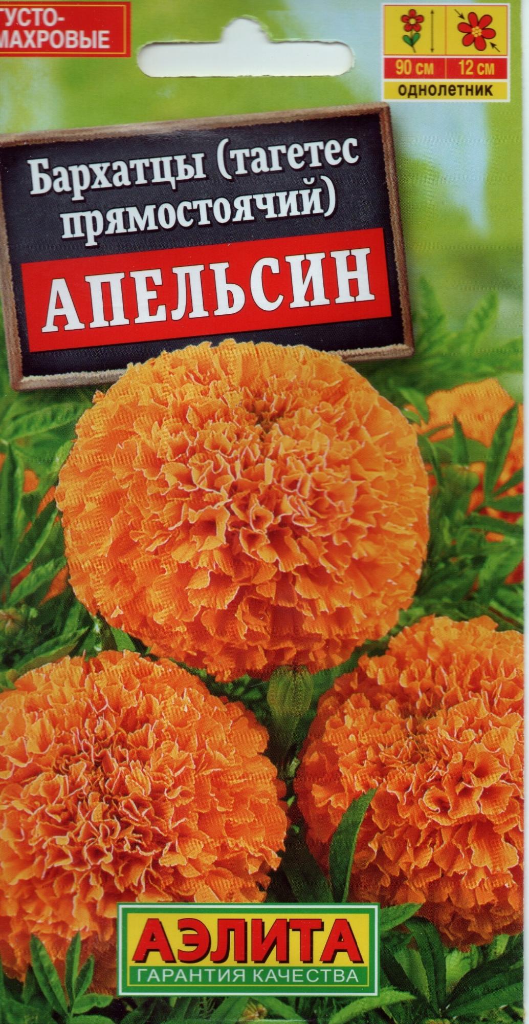 Бархатцы Красный апельсин низкорослые однолетник 0,3гр (Аэлита)