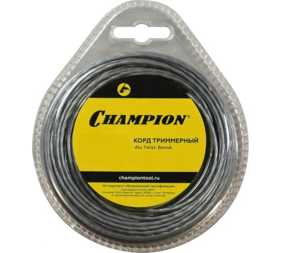 Корд трим.CHAMPION  Alu Twist 3.0мм*60м (витой)+нож