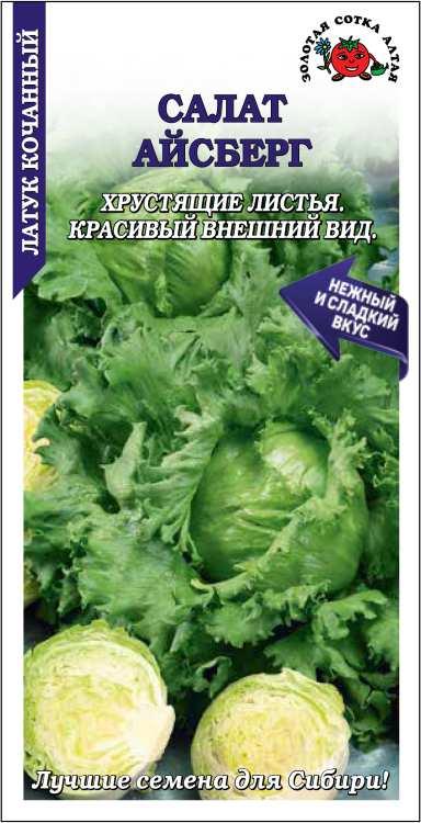 Салат Айсберг /Сотка/ 0,3г/ кочанный зеленый 500-600г/*1500