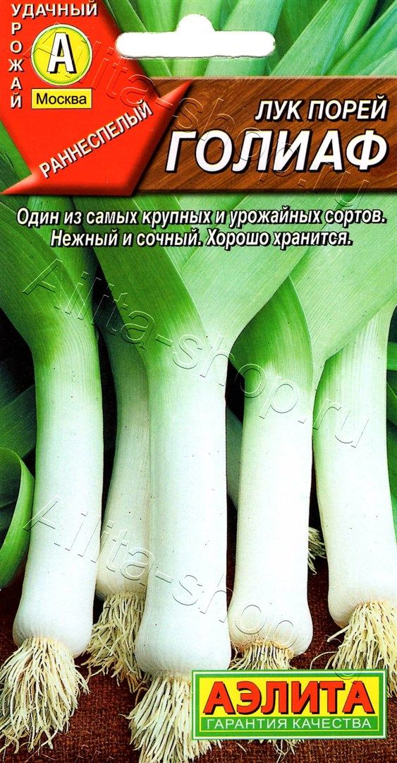 Лук порей Голиаф /Аэлита/ 1г/ среднесп. h-28см