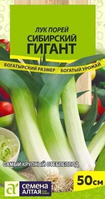 Лук Порей Сибирский Гигант/Сем Алт/цп 1 гр. СЕРИЯ СИБИРСКИЕ ГИГАНТЫ! (2028 / 319)