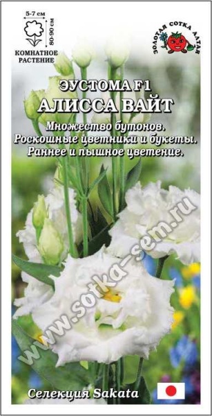 Ком: Эустома Алисса Вайт /Сотка/ 5 шт h80-90см /*500