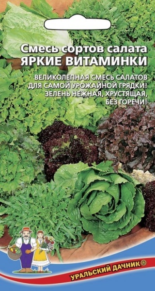 Салат Яркие Витаминки смесь сортов /Уд/