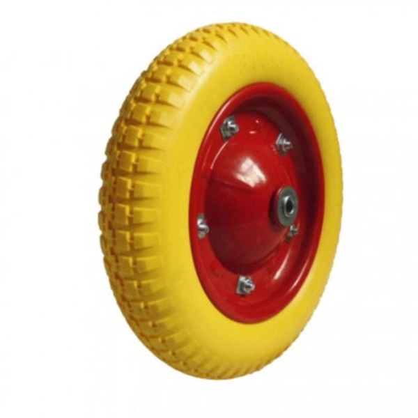 Колесо д/т стр. PU3500 ((14"x3.50-8 16/70мм) диск красный сварной, камера желтая