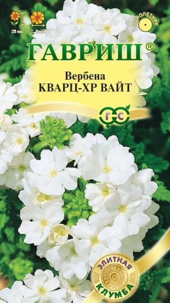 Вербена Кварц Вайт ХР гибридная/Гавриш/цп 5 шт Элитная клумба