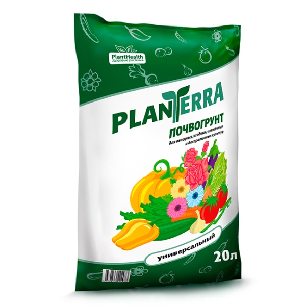 "PlanTerra - универсальный, 20л", грунт для садово-огородных растений