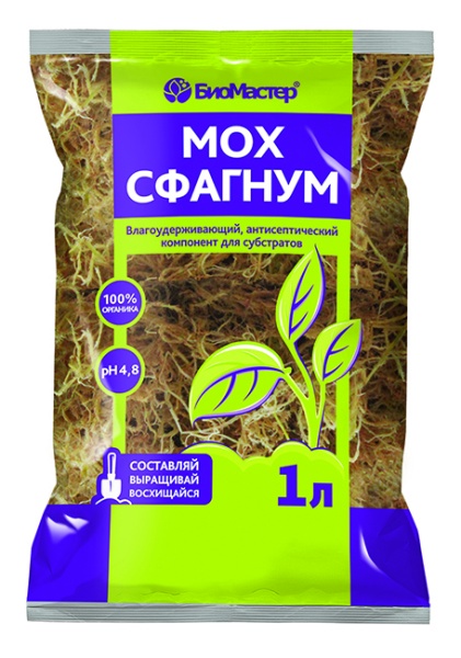 Мох сфагнум 1 л /Био мастер/ *50шт