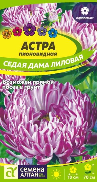 Астра Седая Дама Лиловая/Сем Алт/цп 0,2 гр. (2026 / 22065)