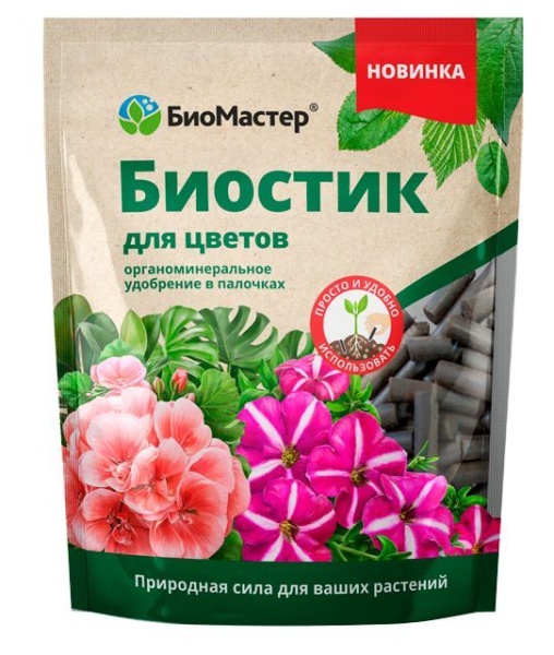 Биостик для цветов, органоминеральное удобрение в палочках, 250 г - БиоМастер