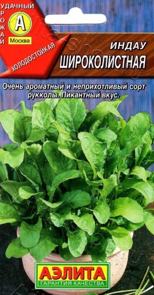 Рукола Широколистная (индау) /Аэлита/ 0,3г/ раннесп. 20-30см 18-20г