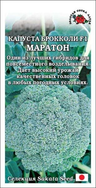 Капуста брокколи Маратон F1 /Сотка/ 8 шт/ позднесп. 0,4-1кг Sakata