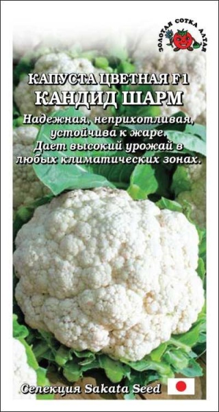 Капуста цветная Кандид Шарм F1/Сотка/ 8 шт/ ранн.1,2-2кг Sakata