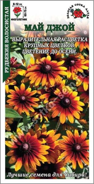 Рудбекия Май Джой /Сотка/ 0,2г/ h-60-75см d-8-12см /*1500