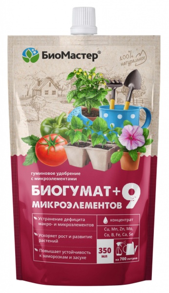 Биогумат+9 микроэлементов 350 мл - БиоМастер
